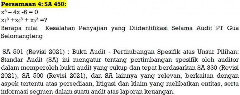 Soal Kuis 13_Pemeriksaan Pajak_Pertanyaan 4_Prof. Dr. Apollo Daito, S.E., Ak., M.Si., CIFM., CIABV., CIABG