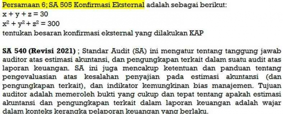 Soal Kuis 13_Pemeriksaan Pajak_Pertanyaan 6_Prof. Dr. Apollo Daito, S.E., Ak., M.Si., CIFM., CIABV., CIABG
