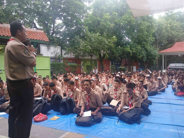 Sambutan pak Pramono Kepala SMPN 95 Jakarta/dokpri