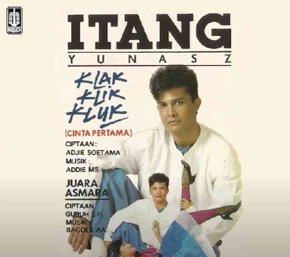 Cover Kaset Album Lagu Itang Yunaz 1987, Sumber : SC Youtube Musica Studio , dalam album ini pertama lagu Kalimantan karya Guruh dirilis