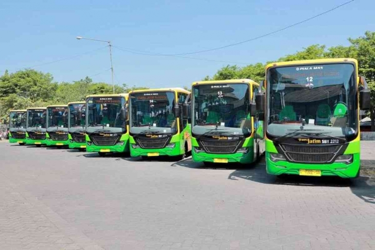 Bus Trans Jatim Koridor V. (Sumber: DOKUMENTASI DISHUB JATIM)