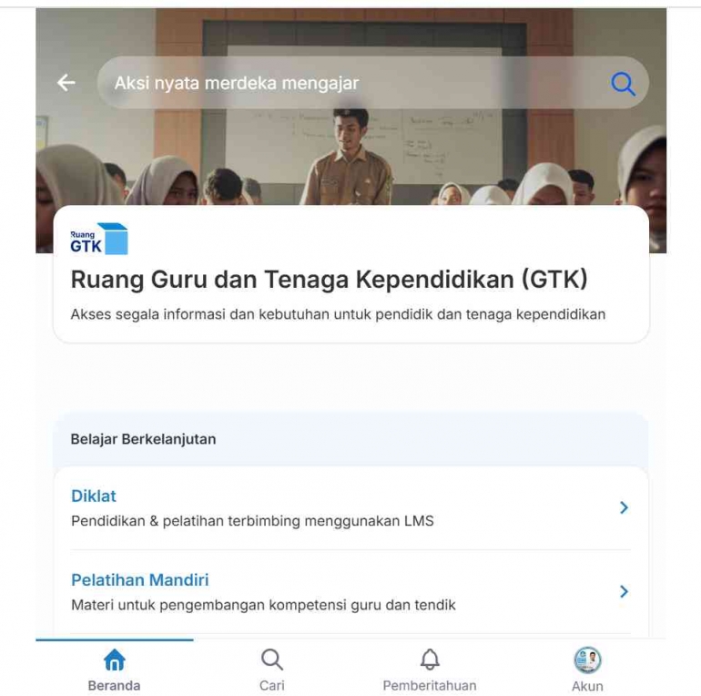 Ruang GTK (Sumber: Sigid PN/Foto)