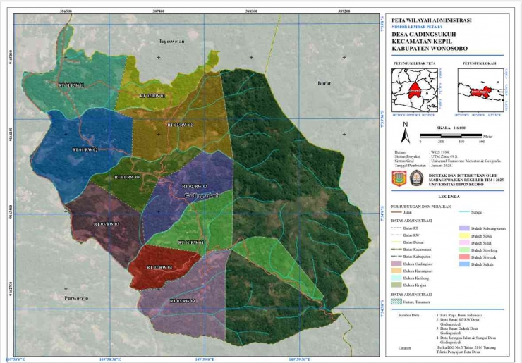 Foto Artikel : Peta Administrasi Batas RT/RW Desa Gadingsukuh Sudah Ada ...