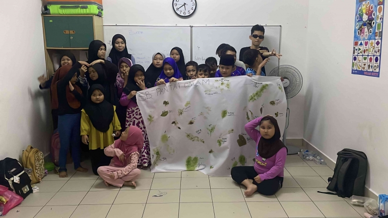 foto kegiatan membuat batik Ecoprint