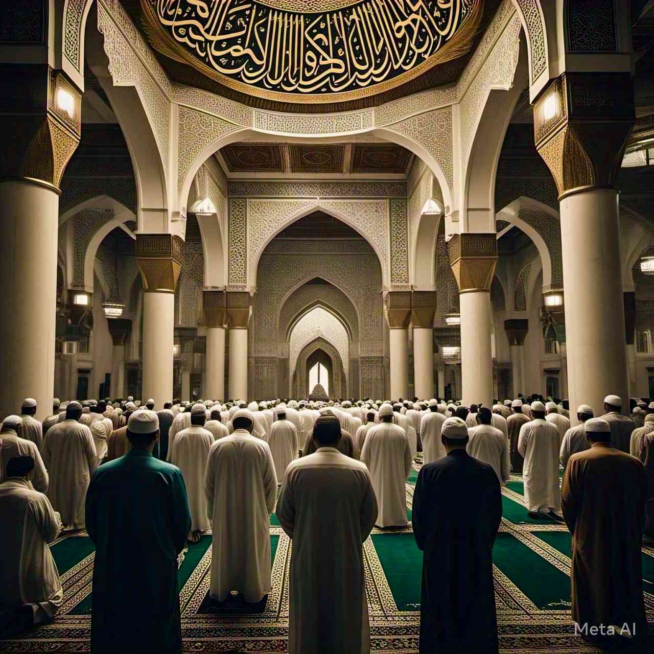 Memperbanyak ibadah selama Ramadan untuk meningkatkan kesehatan mental (ilustrasi dibuat dengan Meta AI)