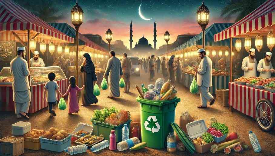 Fakta Kelam Ramadan Sampah Meningkat 20 persen (ilustrasi by AI)