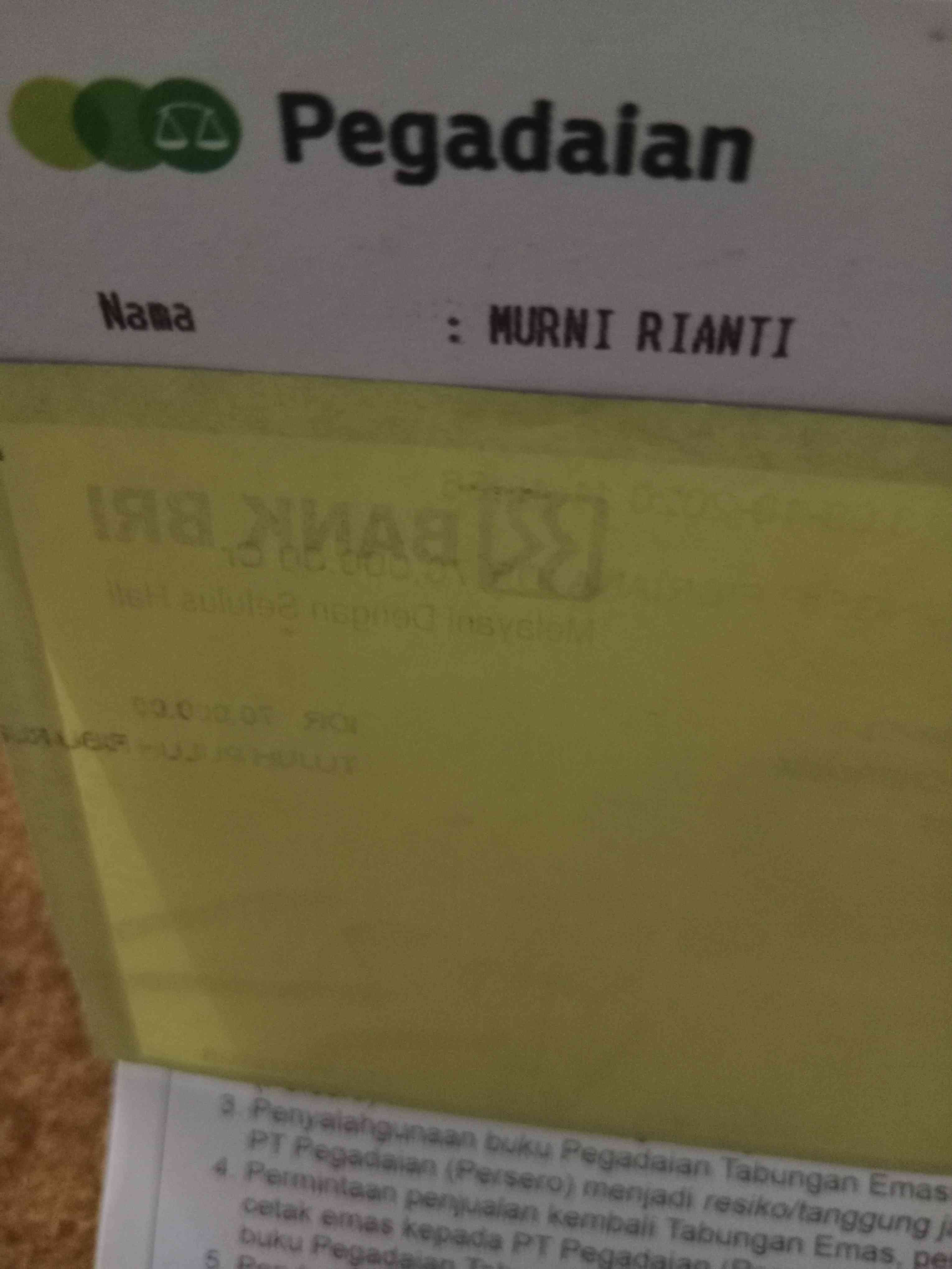 Buku Pegadaian, foto dokpri