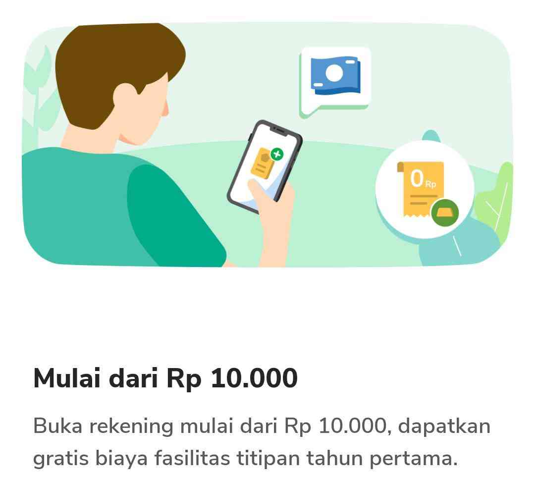 Buka rekeningnya mulai Rp10 ribu sehingga memudahkan (sumber gambar: Pegadaian Digital) 