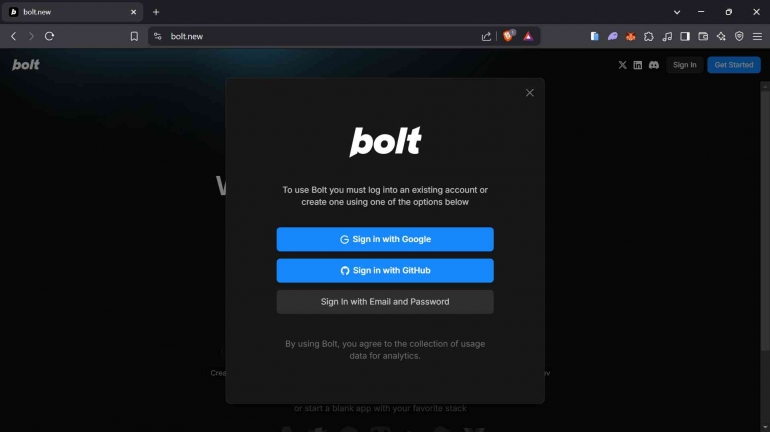 bolt login