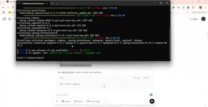 Tangkapan layar proses pengembangan aplikasi, dok. Pribadi