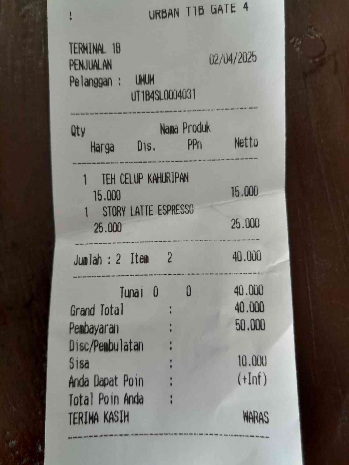 struk belanja minuman (dokpri)