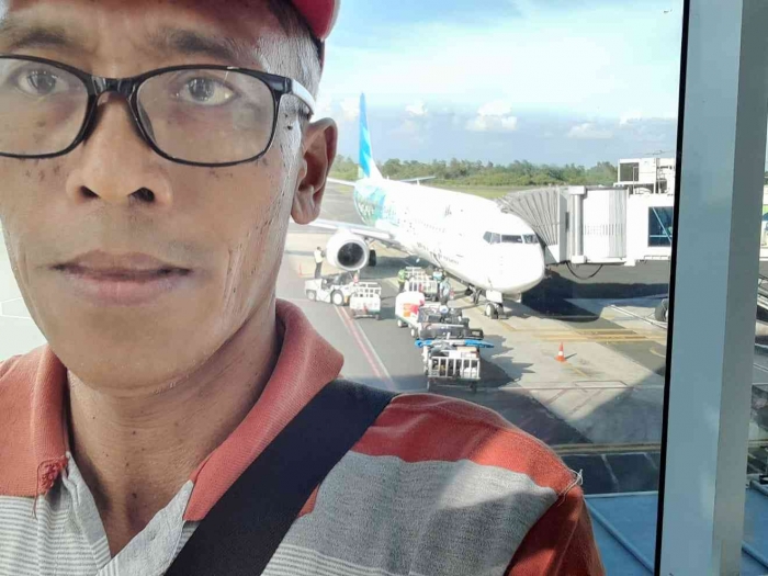 Berswafoto di bandara Lampung (dokpri)