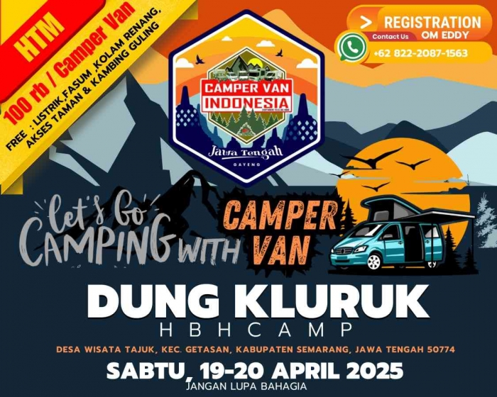 Acara halal bi halal Camper Van Indonesia Jateng di Fung Kluruk, Desa Wisata Tajuk, Kecamatan Getasan, Kabupaten Semarang (dokumentasi pribadi)