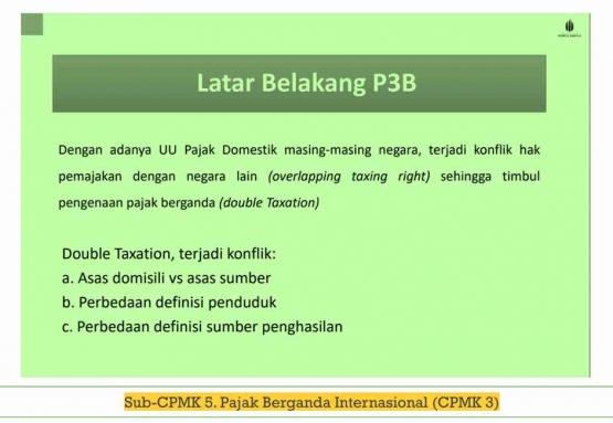 Sumber : materi 5 pajak international