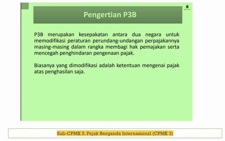 Sumber : materi 5 pajak international