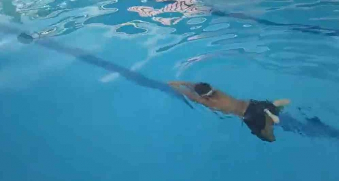 Nio belajar renang: dokpri