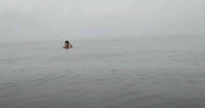 Nio siap berenang: dokpri