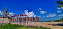 Sudut letter art Taman Inspirasi Muntig Siokan di pantai Mertasari, Denpasar Selatan.Dokpri