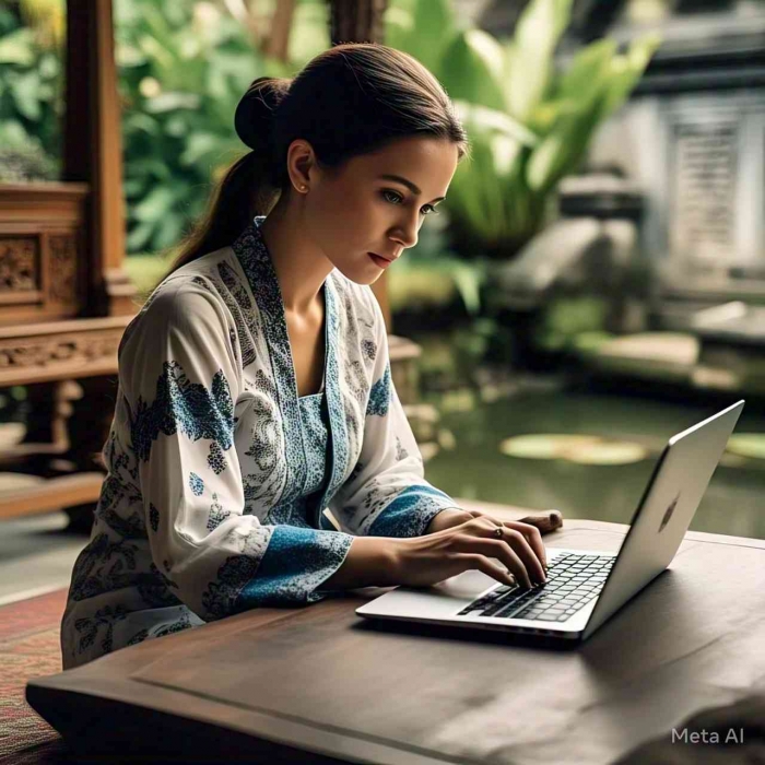 Menjadi penulis, penerjemah atau konten kreator (ilustrasi dibuat dengan Meta AI)