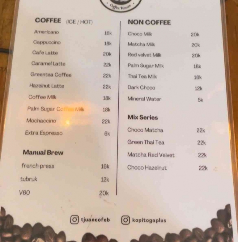 List menu Tjuan COFEB