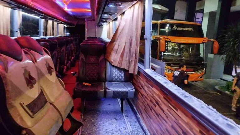 Foto Kerusakan Pada Bus Persik kediri
