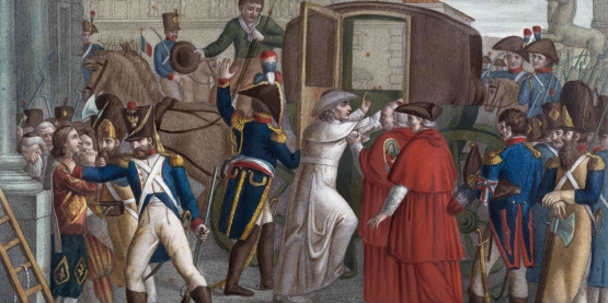 Penangkapan Paus Pius VI oleh tentara Napoleon Bonaparte (Sumber/Kredit Foto: Histpry.com)