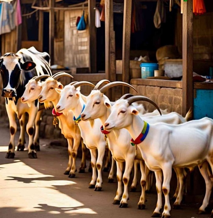 Memilih hewan kurban yang sehat dan kuat bersertifikat (ilustrasi dibuat dengan Meta AI)