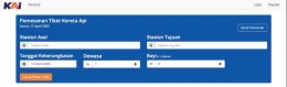 Sumber: Screen capture aplikasi KAI Access