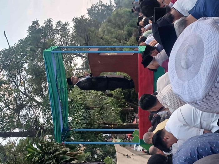 Khutbah idul adha di jalan jamika/dokpri