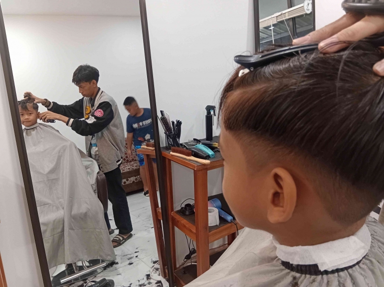 Jco sedang dicukur : dokpri