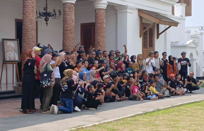 Peserta MOX 2025 Regional mendapat sambutan Pemkab Ngawi di aula benteng Pendem Van den Bosch (dokumentasi pribadi: Isti Yogiswandani)