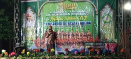 Kyai Hasan Zainuri memberi tausiah pada Haul KH. Mohammad Hasan dan Haflatul Imtihan ke-16 Ponpes Nurul Hasan Nadlira (Dokpri)