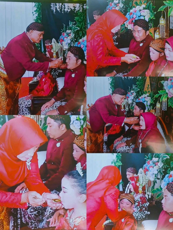 Menyuapi putra putri menantu dan cucu, sebagai simbol tugas pengasuhan Bapak Haji Bashori telah paripurna (dokumentasi pribadi: Isti Yogiswandani)