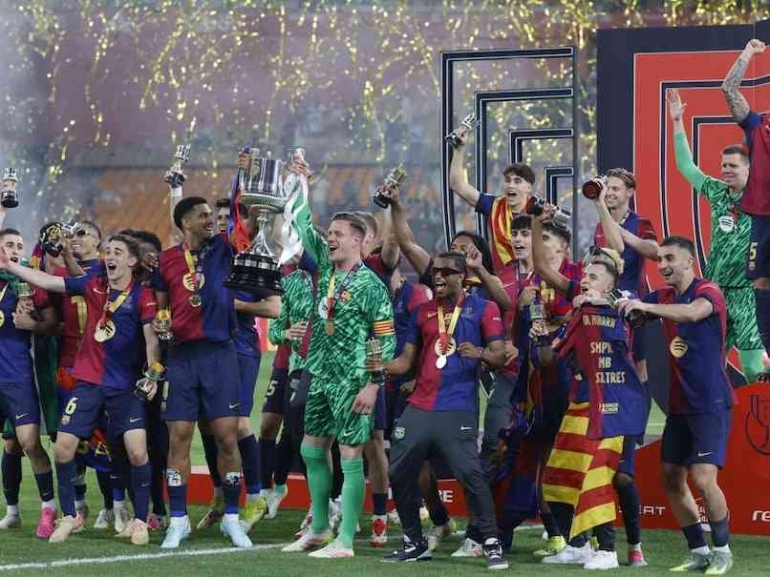 Barcelona Juara Copa del Rey 2025 Kalahkan Real Madrid 3-2 di Final - NasionalNews
