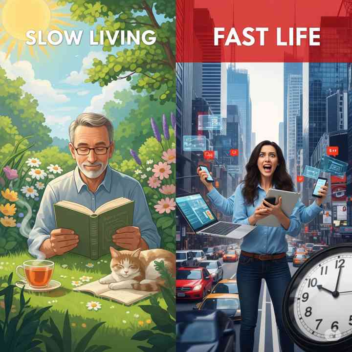 Fast Living Fast Living vs Slow Living: Menikmati Hidup Melalui Proses, Bukan ...
