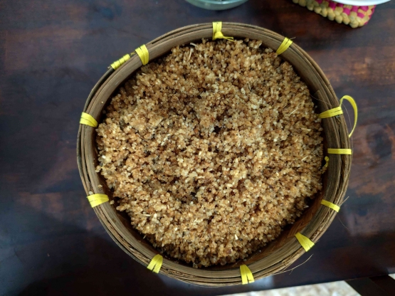 Tiwul yang dimasak dengan cara di kukus. Sumber: Dok.Pribadi