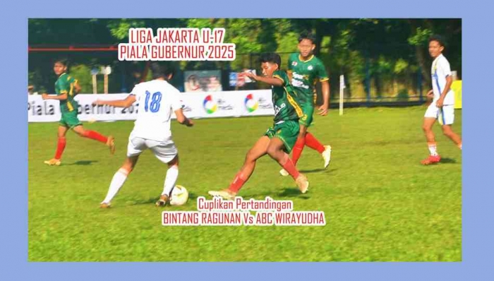 Liga Jakarta U-17 Piala Gubernur 2025. Bintang Ragunan Vs ABC Wirayudha. Foto: Isson Khairul
