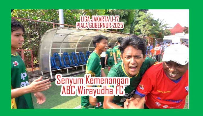 Senyum kemenangan ABC Wirayudha FC atas SoccerED di Liga Jakarta U-17 Piala Gubernur 2025. Foto: Isson Khairul
