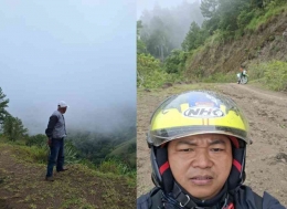 Di sisi perbukitan Tebing Romantis Kendenan. (Sumber: Dokumentasi Pribadi)
