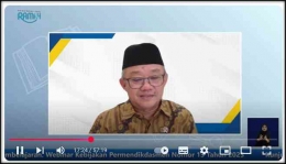 Sambutan Mendikdasmen pada Sosialisasi Permendikdasmen No 13 Tahun 2025. Tangkapan layar