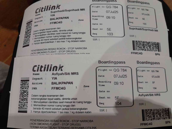 dapat nomor kursi agak depan (dokpri)