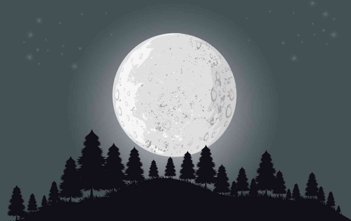 Ilustrasi Sang Cahaya Akbar Rembulan di Pekat Malam (Sumber: Freepik)