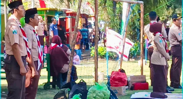 Apel Hari Pramuka Kwarcab Madiun diadakan di Lapangan Mberan Berlangsung Khidmat(dokumentasi pribadi|Isti Yogiswandani)