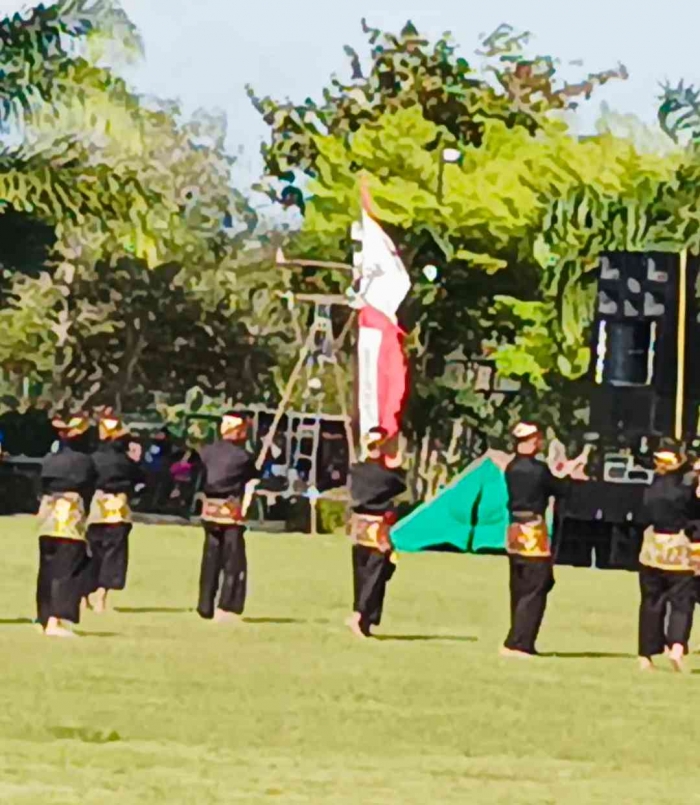 Madiun Kampung Pesilat: Pementasan Pencak Silat dalam Apel Pramuka Tampil Memukau|Dokumentasi pribadi|Isti Yogiswandani)