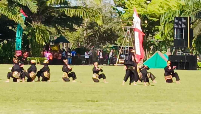 Madiun Kampung Pesilat: Pementasan Pencak Silat dalam Apel Pramuka Tampil Memukau|Dokumentasi pribadi|Isti Yogiswandani)
