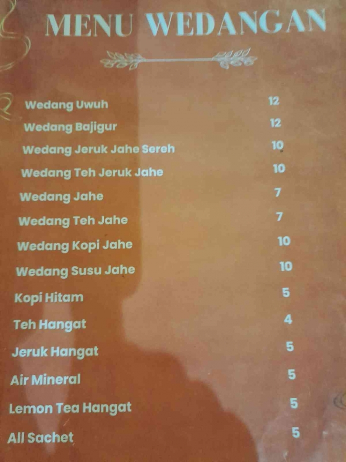 Daftar harga minuman (dokpri)