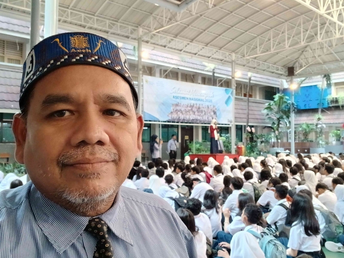 Omjay bersama siswa smp labschool jakarta/dokpri