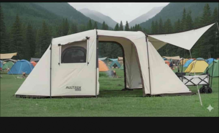 Penampakan tenda Alltrek Eclipta pro di lapangan (ilustrasi diolah dengan Gemini AI)