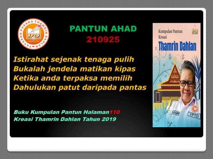 Pantun Ahad Thamrin Dahlan/yptd