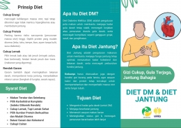 Leaflet Konseling Gizi: Diet DM dan Diet Jantung (Sumber: Karya Pribadi)